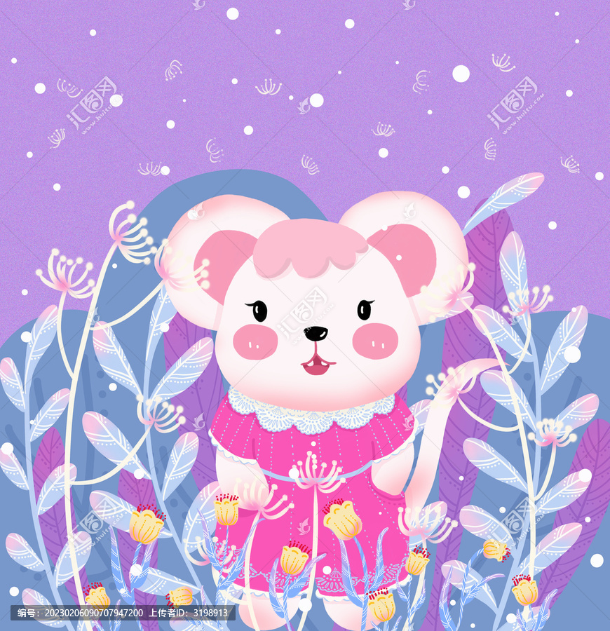 小老鼠ip設計兒童插畫