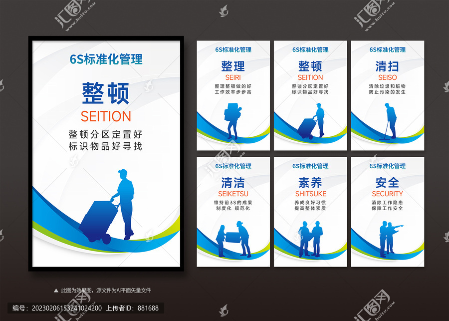 6S標準化管理制度展板