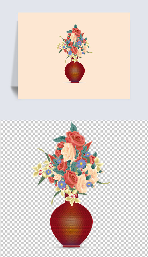 花瓶免扣