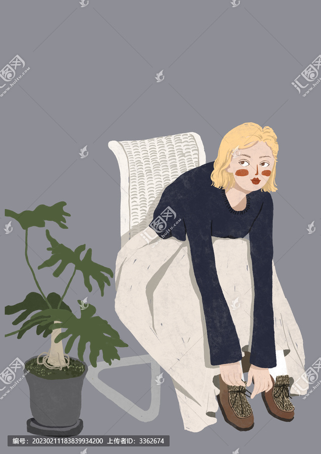 時尚女生插畫