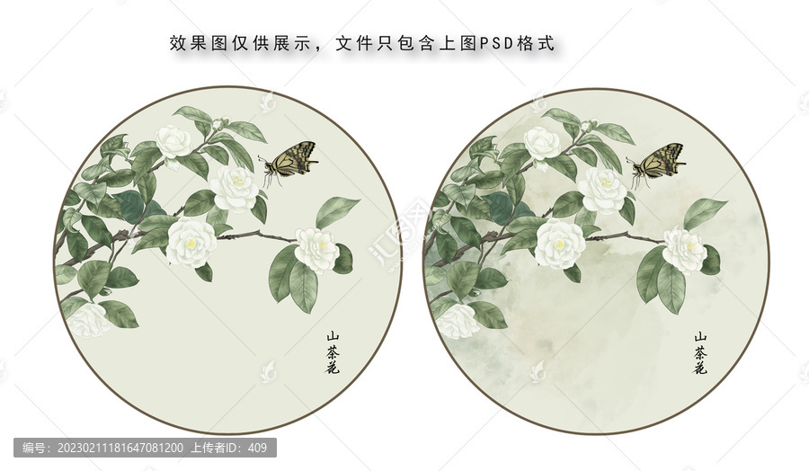 山茶花水彩