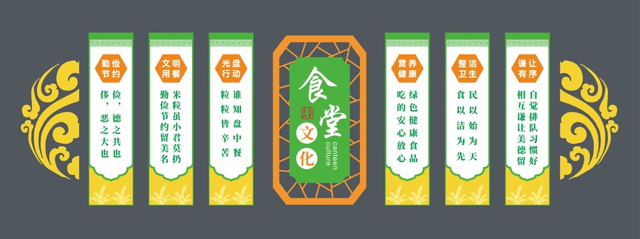 食堂文化墻