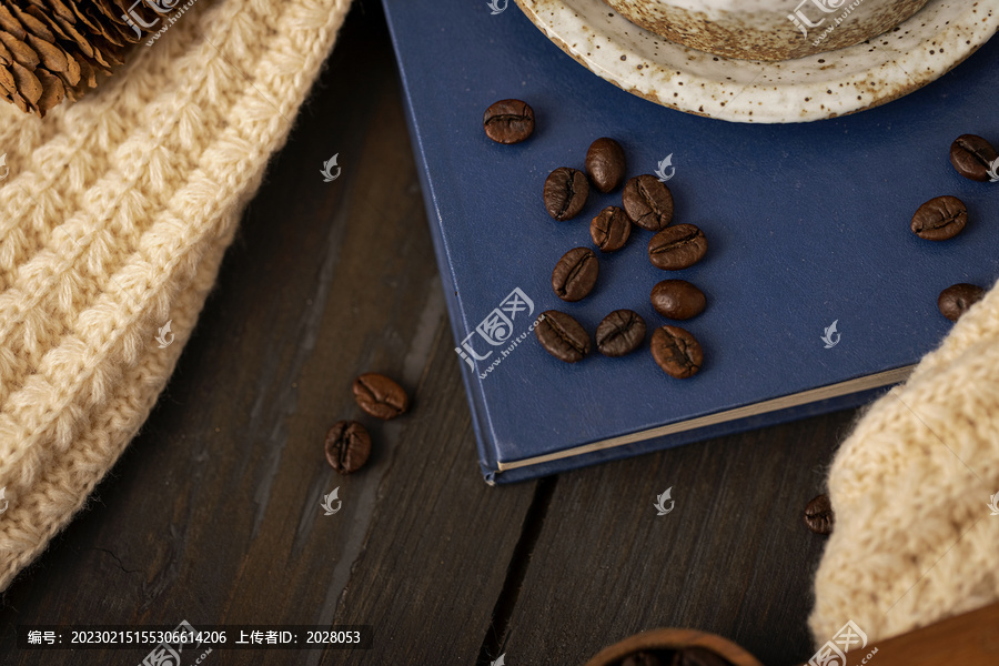 咖啡豆创意温暖文艺素材