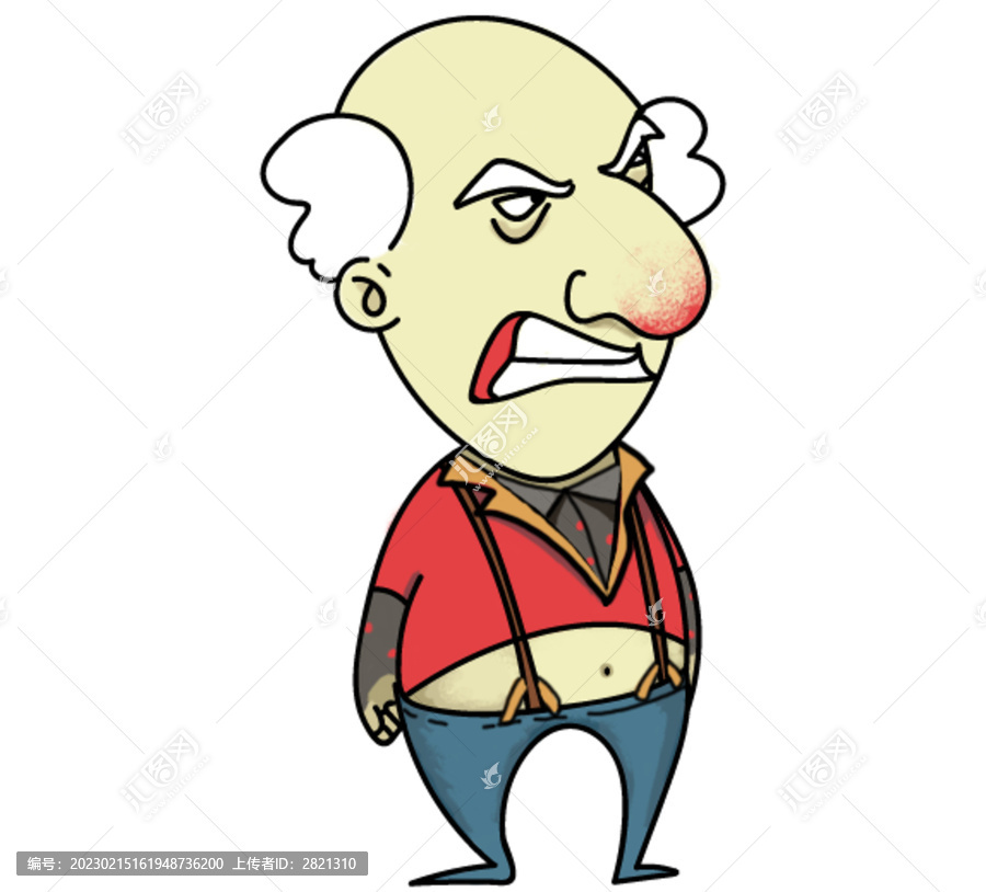 白發(fā)光頭小老頭表情包設(shè)計(jì)