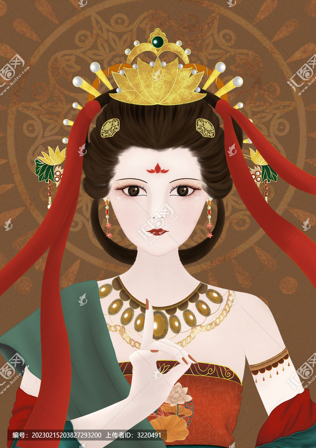 敦煌壁畫系列插畫