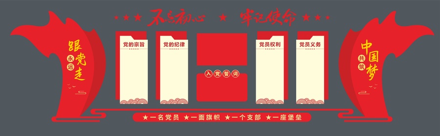入黨誓詞文化背景墻