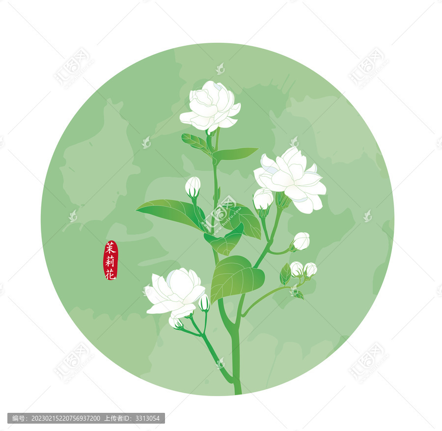 茉莉花插花