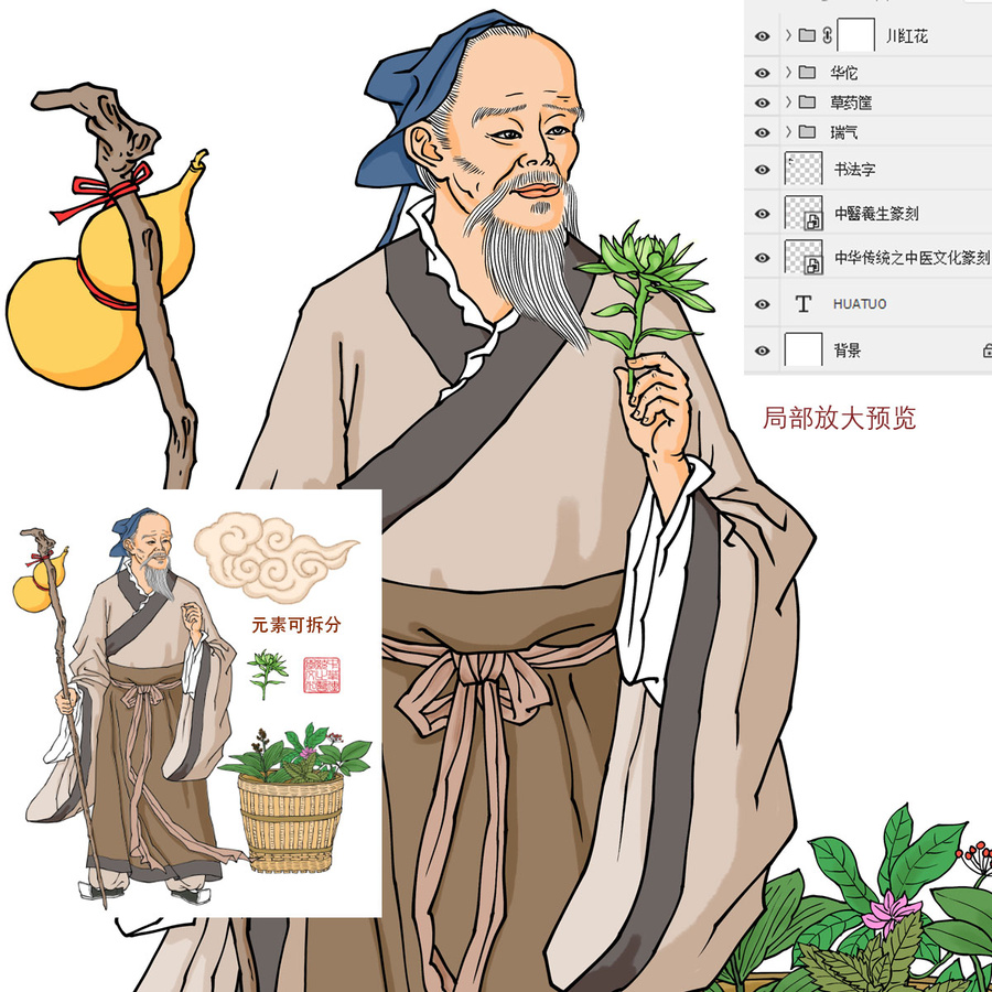 華佗采藥圖