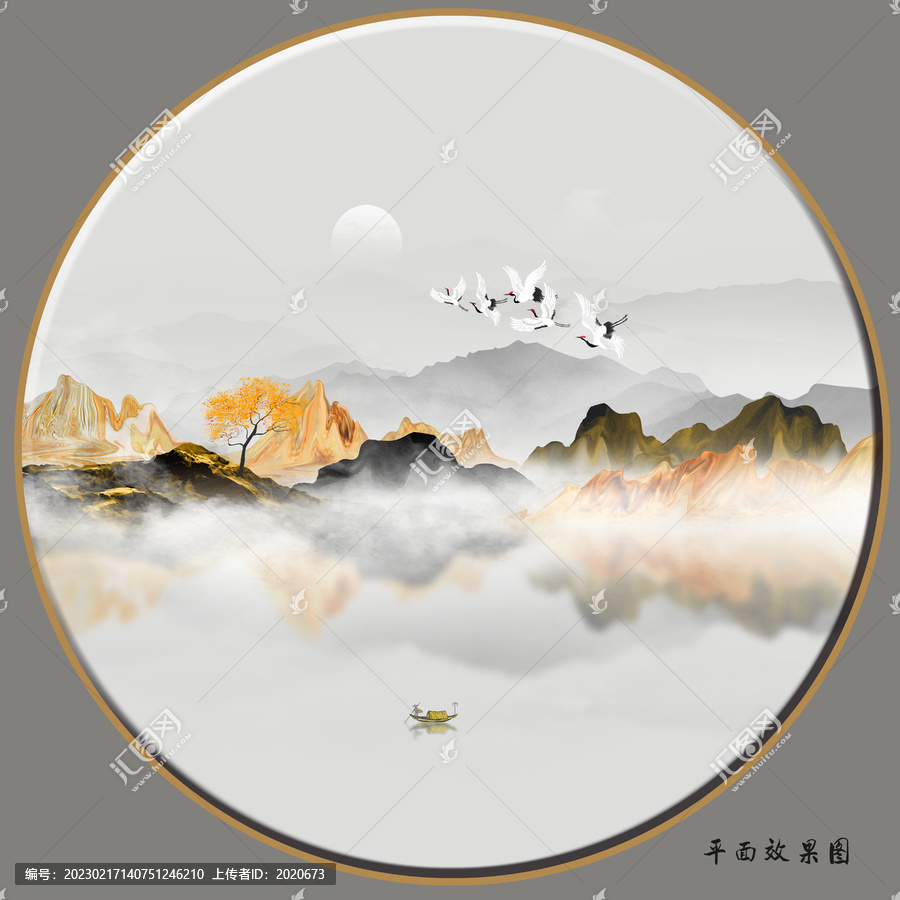 抽象山水裝飾畫