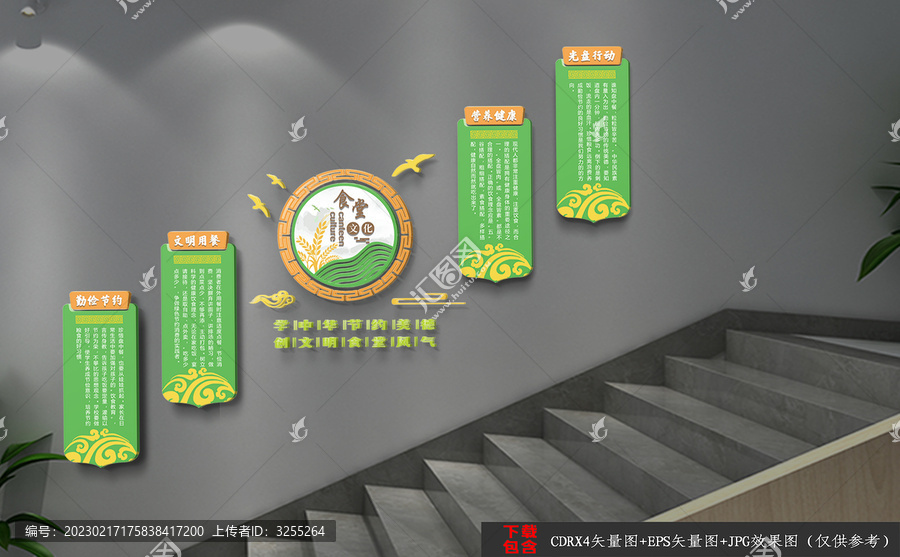 食堂樓梯文化墻