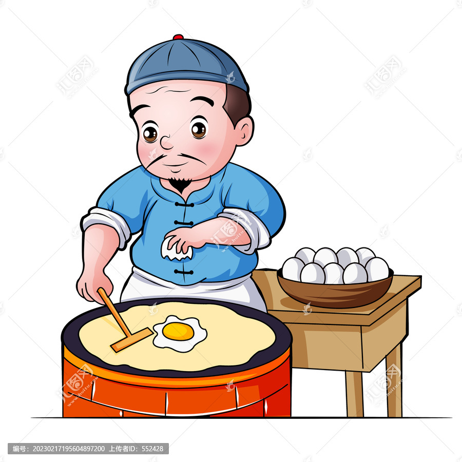 山東大煎餅插畫