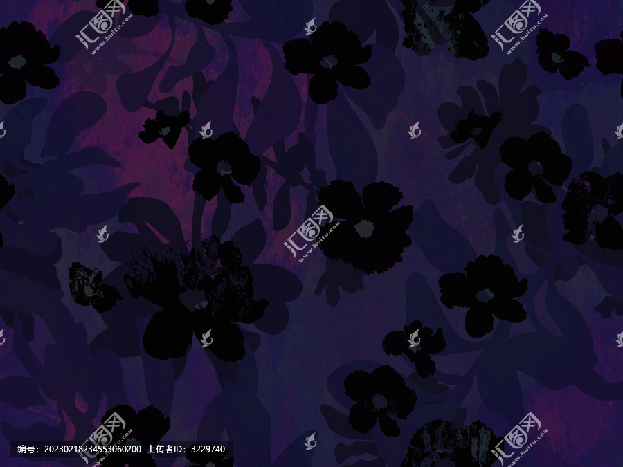 深紫底花