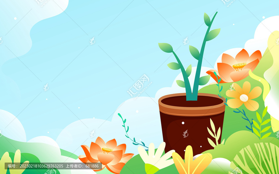 312植樹節(jié)保護(hù)地球環(huán)境插畫