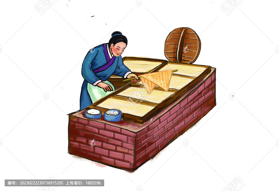 豆皮制作插畫