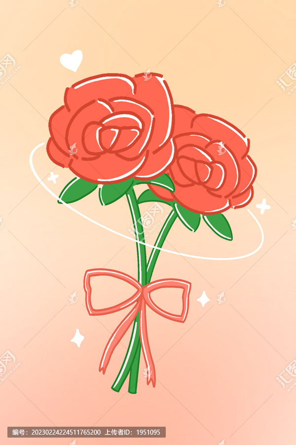 玫瑰花插畫