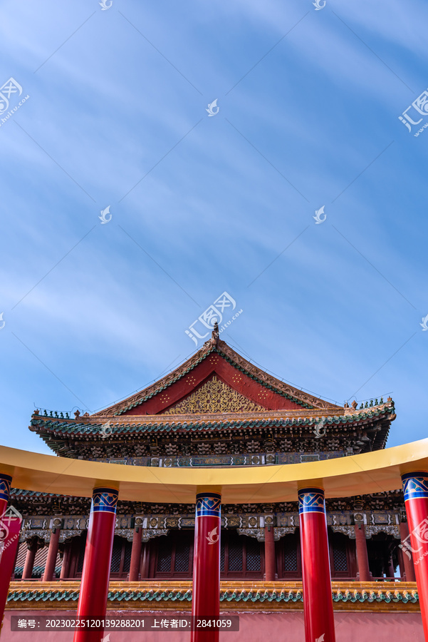 蓝天下的中国沈阳故宫古建筑