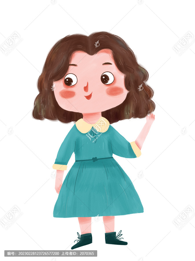 插畫頭像女孩插畫素材人物