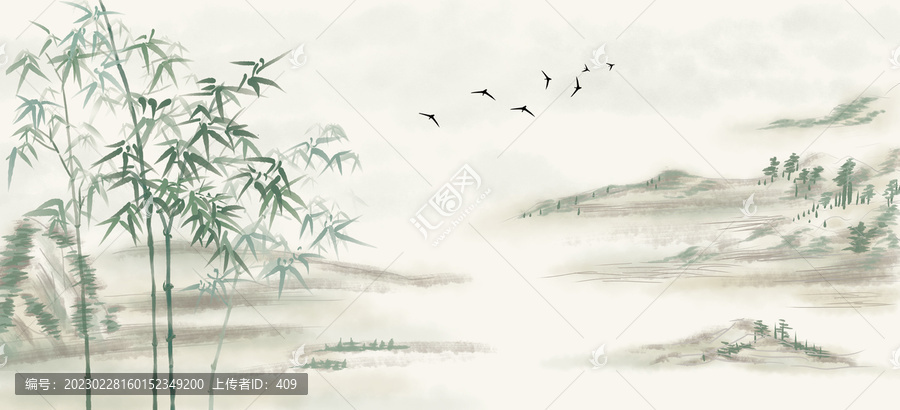 水墨畫(huà)竹子