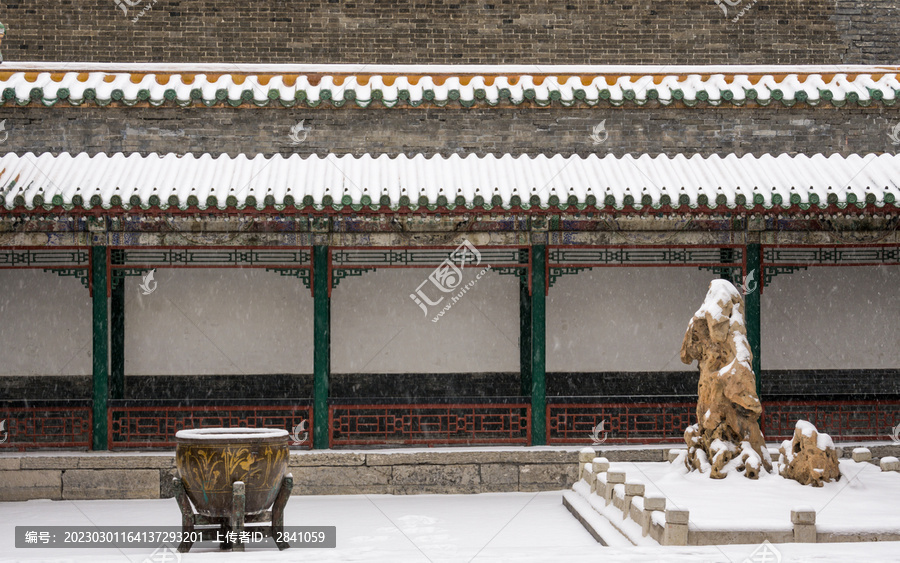 冬天雪后的中国沈阳故宫