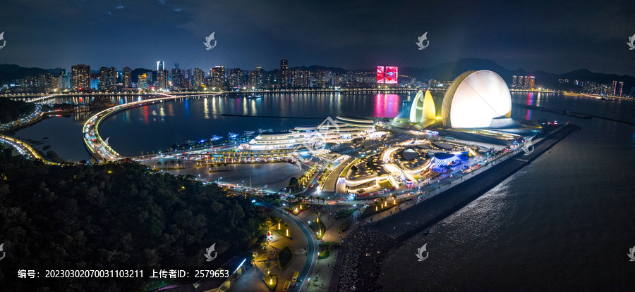 珠海海韵城夜景全景图