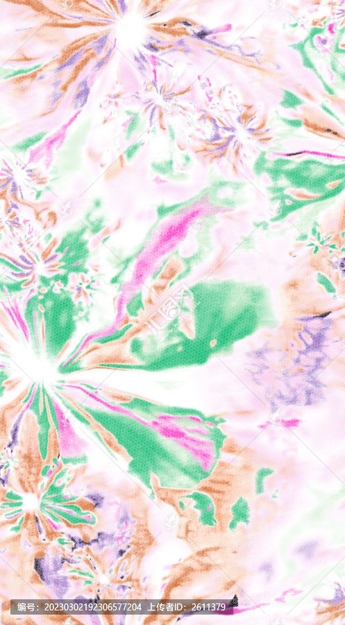 抽象涂鴉花朵圖案