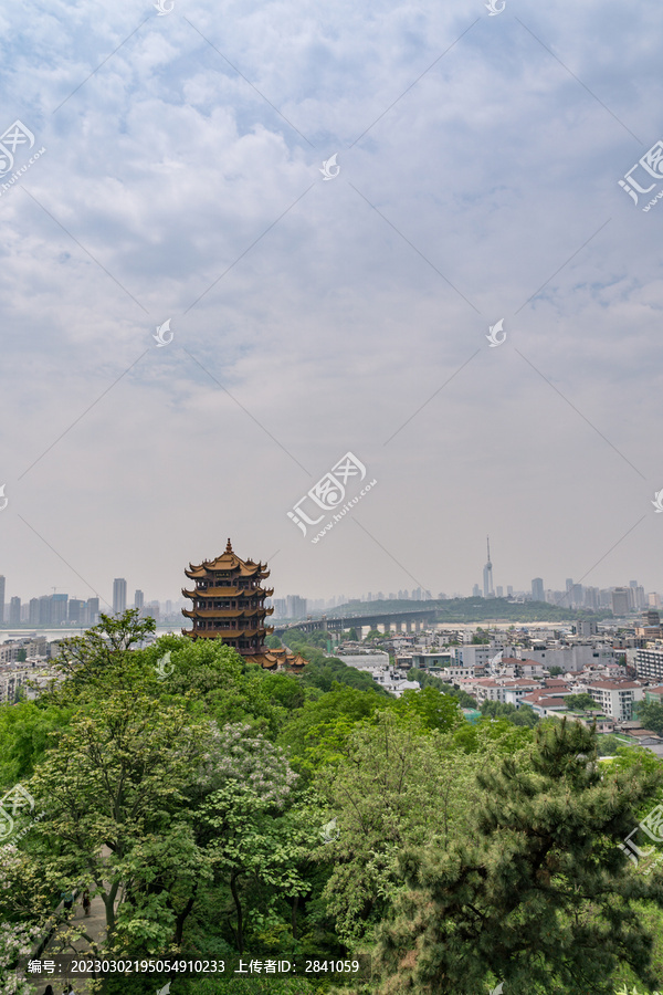 中国武汉的黄鹤楼景区