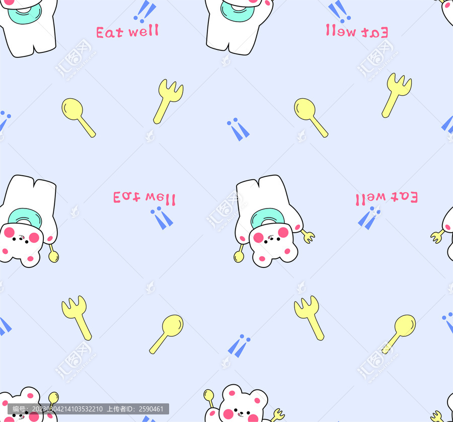 卡通小熊字母