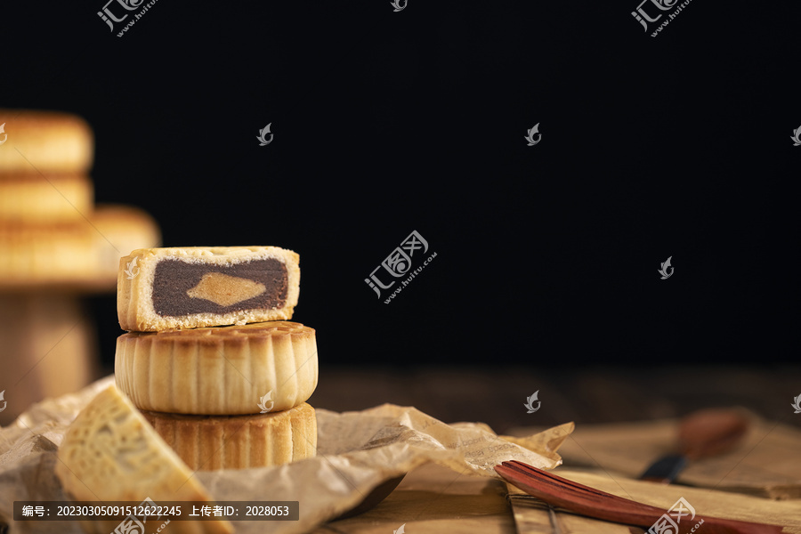 传统美食月饼中秋节素材