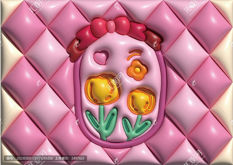 立體膨脹菱形郁金香