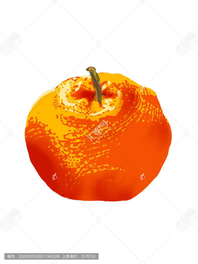 手繪丑橘