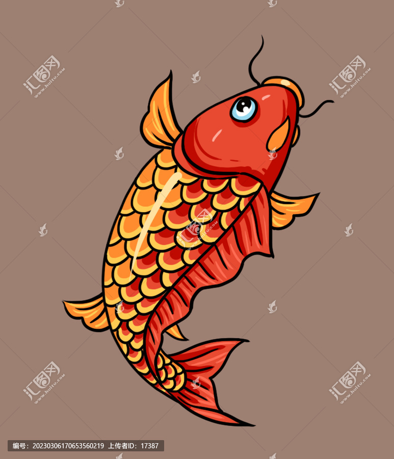 手繪國潮魚