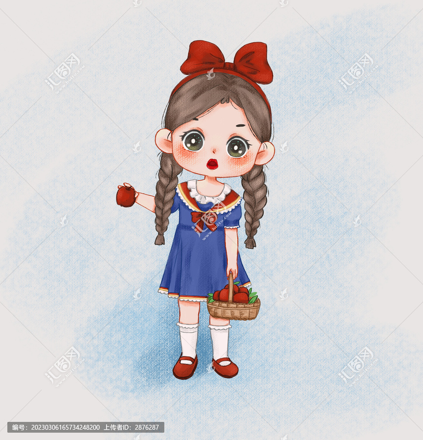 卡通女孩插畫本本封面手機殼