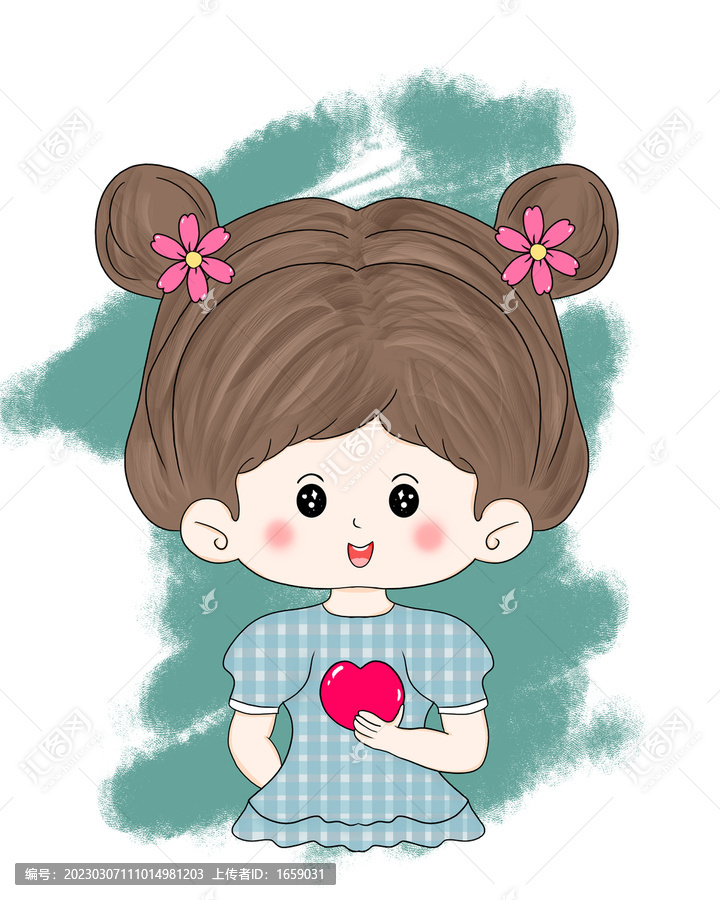 卡通美女插畫(huà)