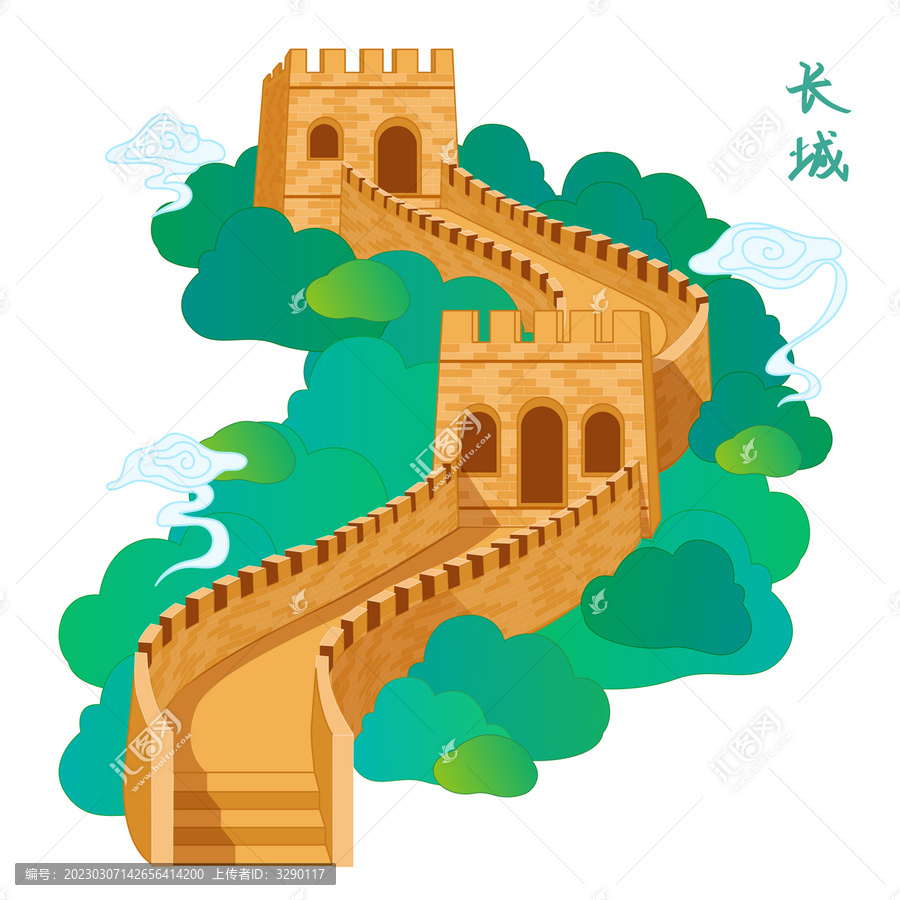 北京地標(biāo)建筑長城