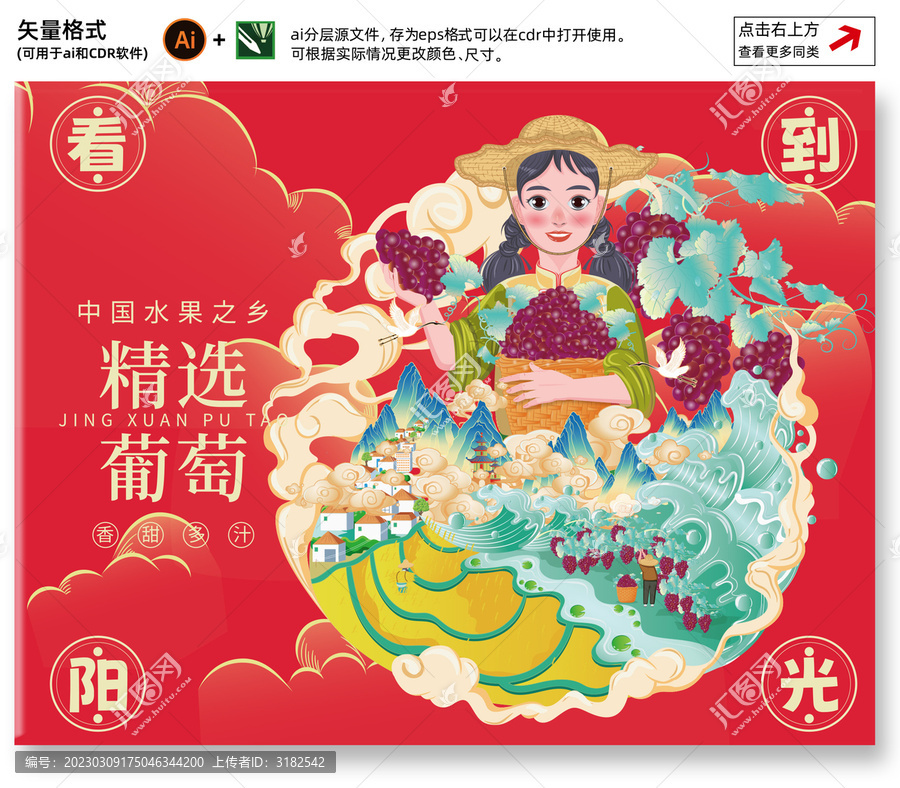 葡萄插畫