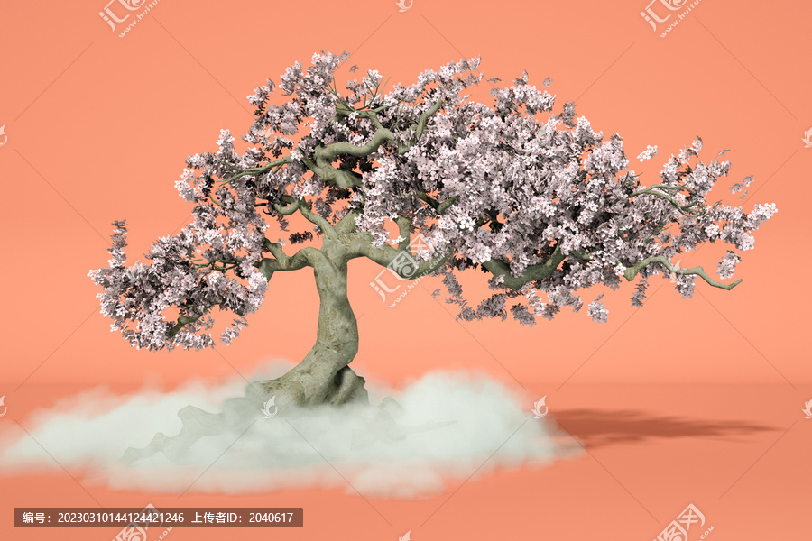 3D建模的桂花树