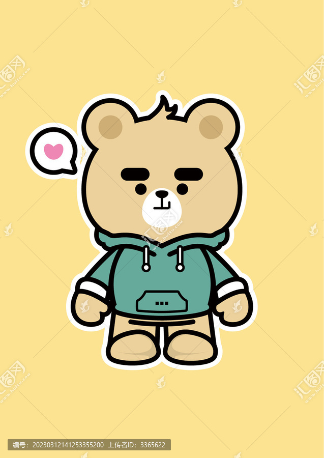 矢量插畫卡通熊