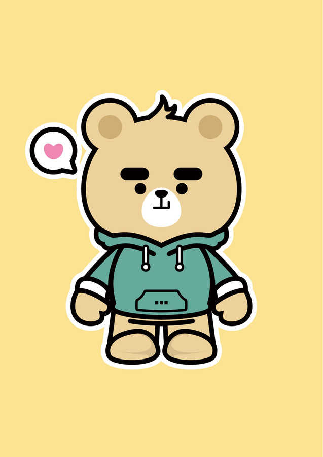 矢量插畫卡通熊