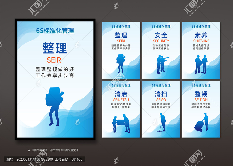 6S標(biāo)準(zhǔn)化管理制度展板