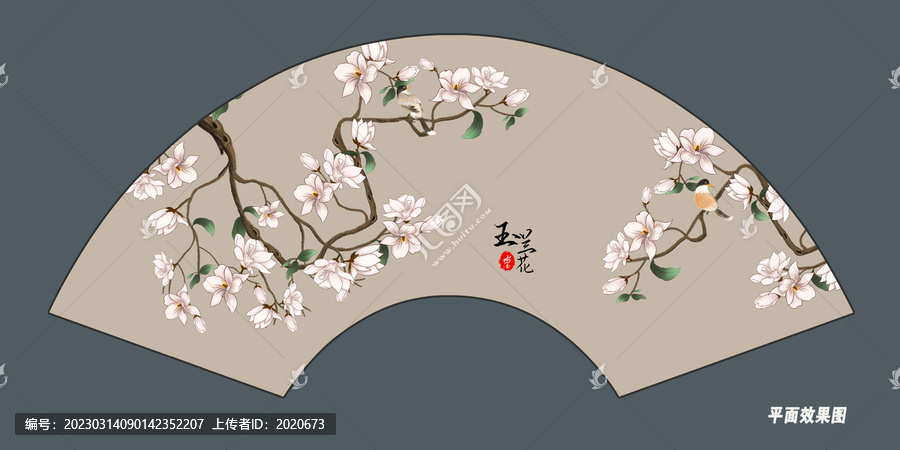 折扇古風插畫