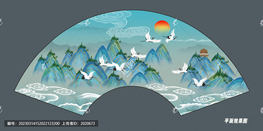 折扇古風(fēng)插畫