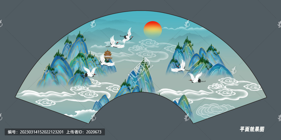折扇古風(fēng)插畫
