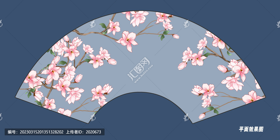 折扇花鳥