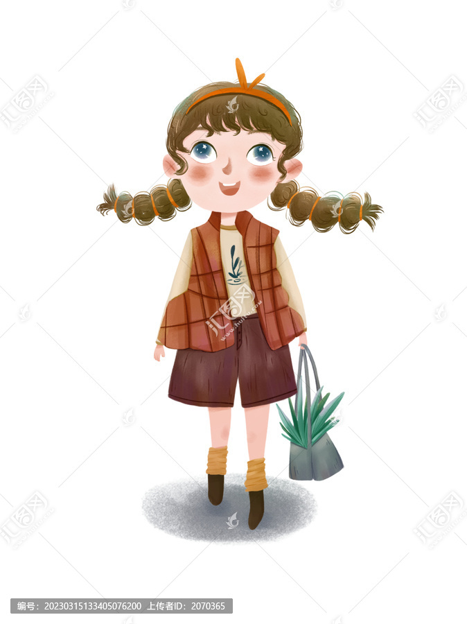 插畫人物可愛女孩