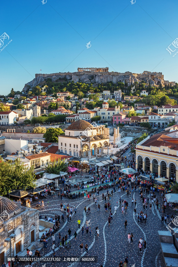 希腊雅典普拉卡广场壁纸