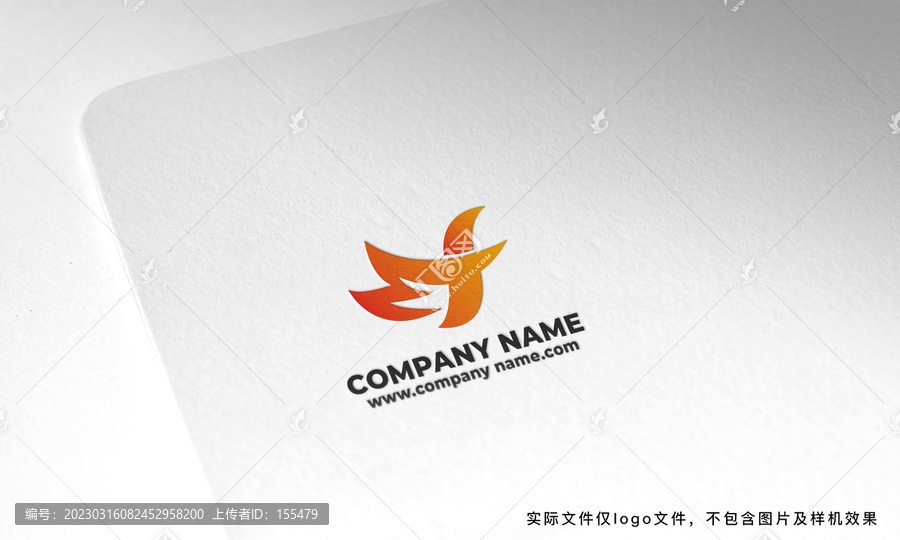 創(chuàng)意飛鳥字母MF標志設計