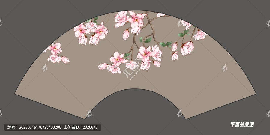 折扇工筆花鳥圖