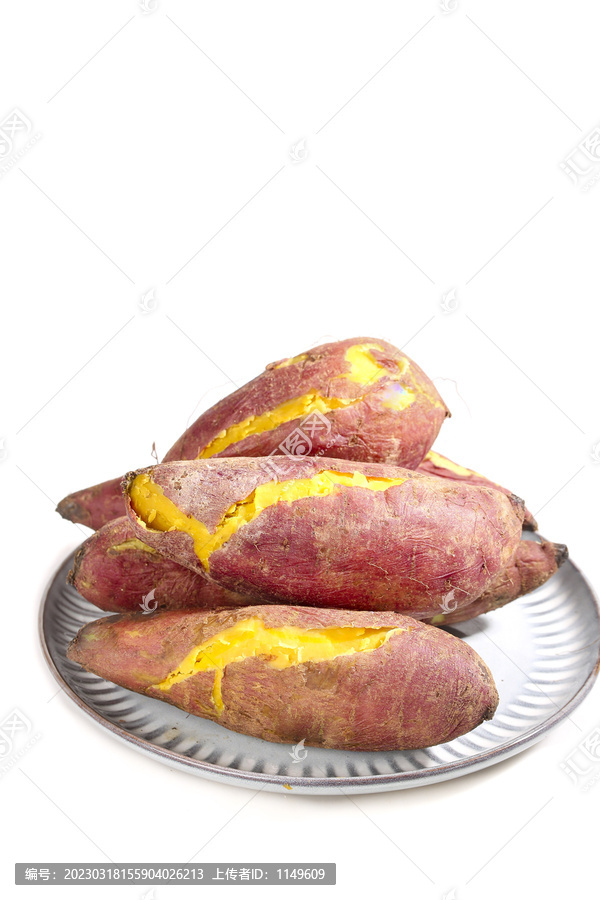 白底上的板栗薯
