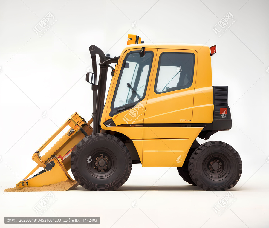 吊車工程車工業(yè)機械元素插畫