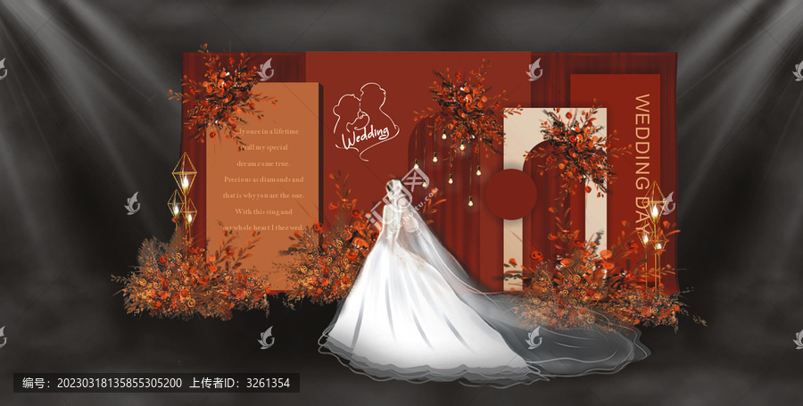 紅橙婚禮迎賓區(qū)